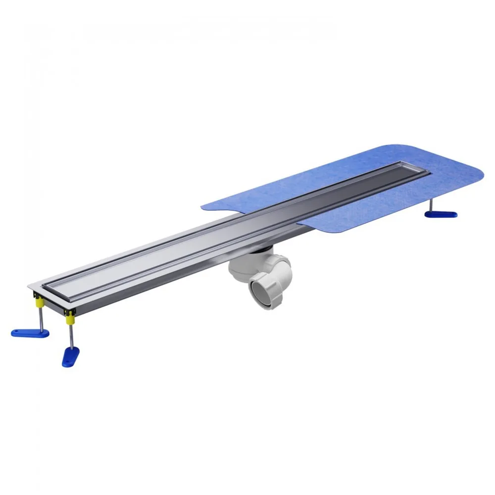 Wiper MCR linear drain set with waste trap, support legs and sealing membrane